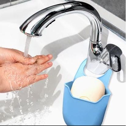 Silicone Hanging Bogg Pouch, Camping Hiking Beach Bag, Phone Holder, Sink Storage Hanging Bag, Dish Drying Rack, Faucet Scrubber Sponges, Hangable Drying Rack Sink Bag Tray, Soap Drain Basket with Buckle