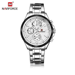 NaviForce- Steel Band Chronograph- NF9089