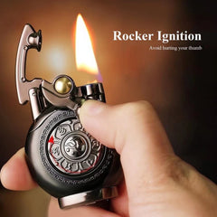 Timeline Vintage Lighter, Pressure Relief Lighter, Aigrette Classic Trench Lighter, Wheel Ignition Kerosene Lighter, Creative Rolling Tray Outdoor Windproof Lighter, Antique Soft Flame Lighter, Reusable Windproof Trench Lighter, Lift Arm Flame Lighters