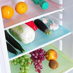 Silicone Fridge Liner, Multifunctional Refrigerator Mat, Anti Frost Waterproof Pad, Non Adhesive Kitchen Drawer and Cabinet Liner EVA Fridge Mats for Shelf, Washable Liners for Home Kitchen