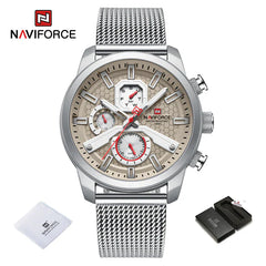 Naviforce - NF9211 Novicius Edition For Men - Silver
