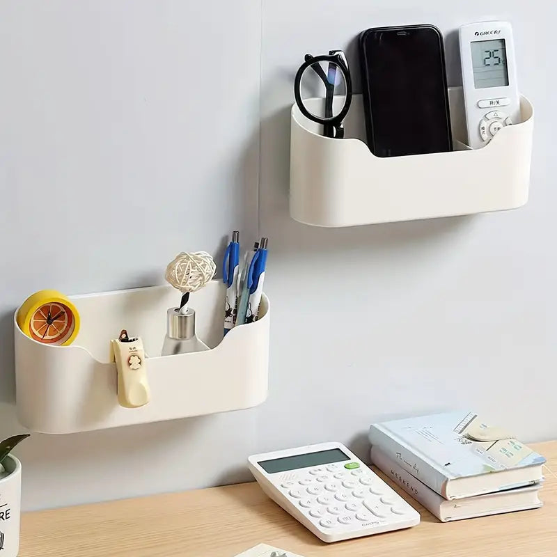 Compact Wall Hanging Organizer, Multipurpose Cabinet Door Seasoning Storage Holder, Home Remote Control Sundries Holder, Wall Mounted Operitacx Storage Box, Under Sink Drawer Shelf Bathroom Organizer