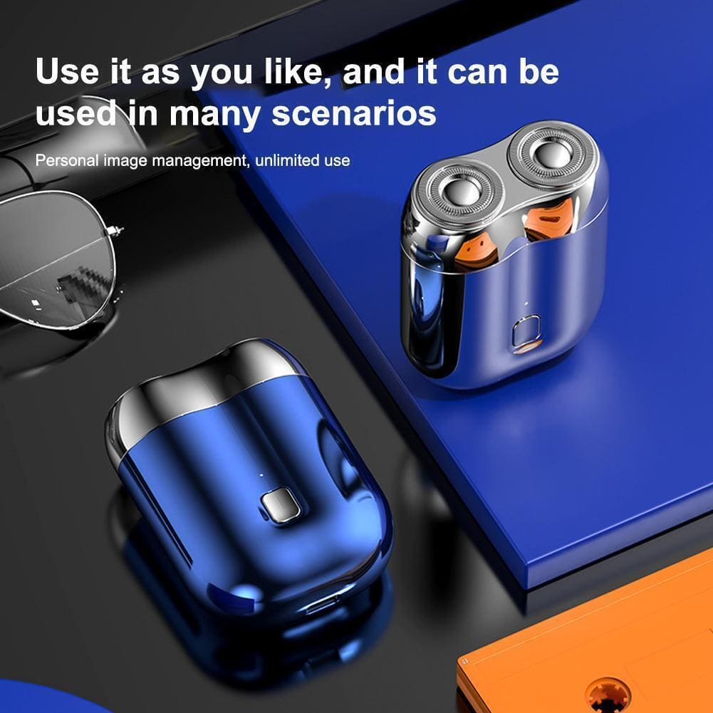 U Electric Shaver, Double Head Electric Shaver, Mini Beard Shaver, Pocket Beard Trimmer, Rechargeable Small Cannon Shaver, Portable Mini Beard Trimmer, Washable Shaver For Men Razor, Magnetic Suction Shaver, Portable IPX7 Head Double Charge Trimmer