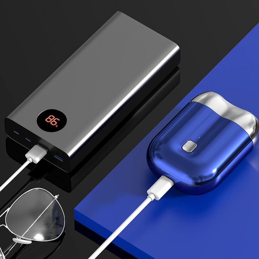 U Electric Shaver, Double Head Electric Shaver, Mini Beard Shaver, Pocket Beard Trimmer, Rechargeable Small Cannon Shaver, Portable Mini Beard Trimmer, Washable Shaver For Men Razor, Magnetic Suction Shaver, Portable IPX7 Head Double Charge Trimmer