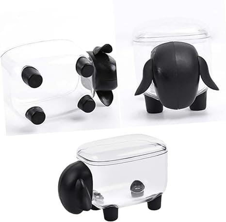 Acrylic Sheep Storage Box, Multifunctional Creative Storage Box, Dustproof Desktop Organizer, Cosmetic Cotton Storage Box, Cute Jewellery Organizer, Transparent Swab Storage Box, ABS Toothpick Organizer, Cotton Swabs Container