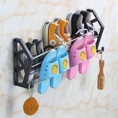 Over The Door Shoe Rack, Household Bathroom Slipper Racks, 3 In 1 Slipper Drainage Rack, Shoe Organizing Shelf, Save Space Shelf, Wall Mounted Stainless Steel Shoe Racks, Home Bathroom Kitchen Slipper Rack
