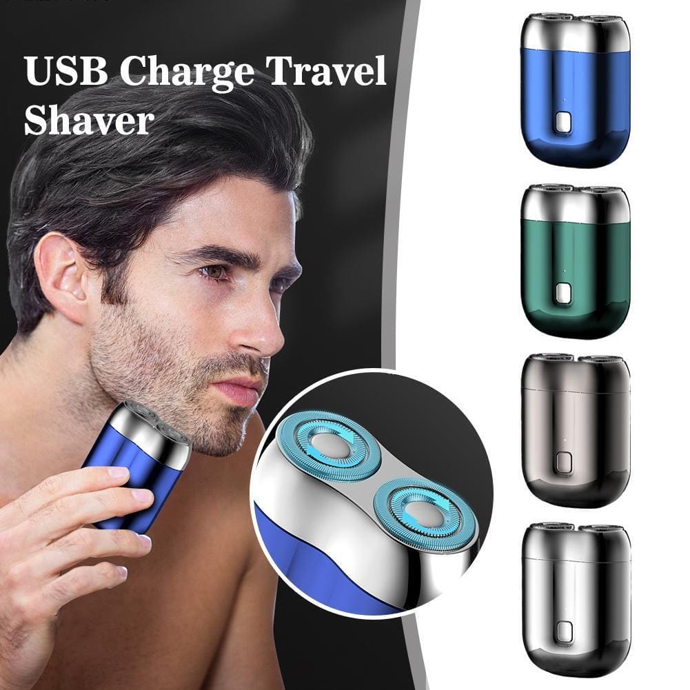 U Electric Shaver, Double Head Electric Shaver, Mini Beard Shaver, Pocket Beard Trimmer, Rechargeable Small Cannon Shaver, Portable Mini Beard Trimmer, Washable Shaver For Men Razor, Magnetic Suction Shaver, Portable IPX7 Head Double Charge Trimmer
