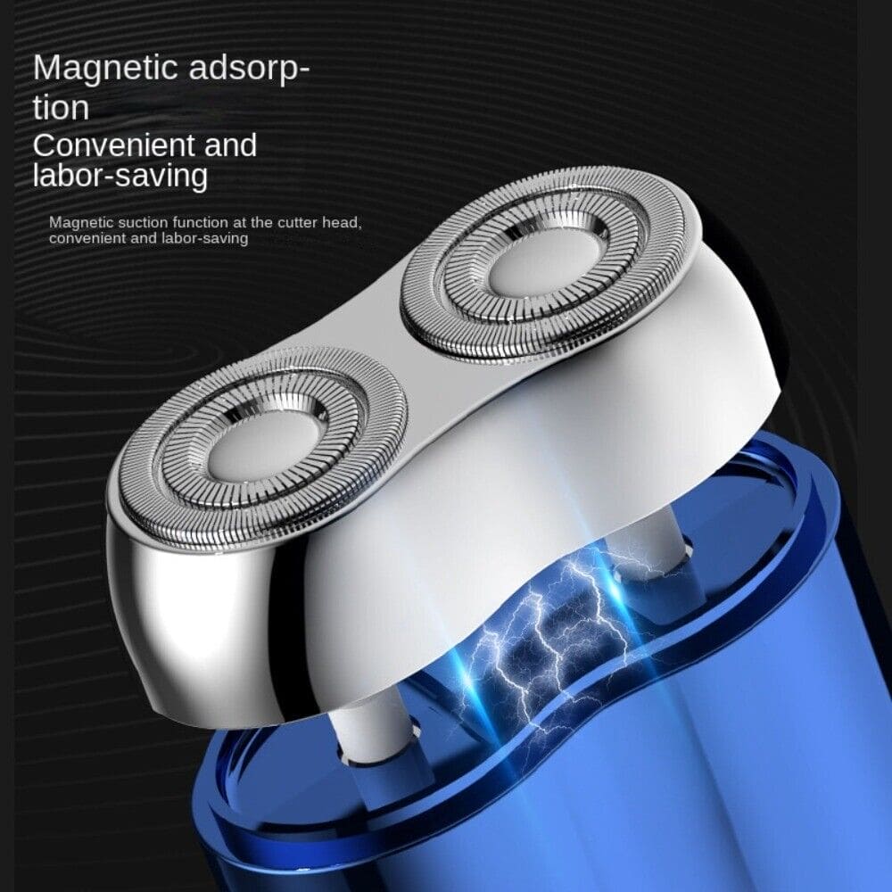 U Electric Shaver, Double Head Electric Shaver, Mini Beard Shaver, Pocket Beard Trimmer, Rechargeable Small Cannon Shaver, Portable Mini Beard Trimmer, Washable Shaver For Men Razor, Magnetic Suction Shaver, Portable IPX7 Head Double Charge Trimmer