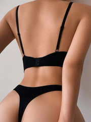 Shein Solid Lingerie Set Black
