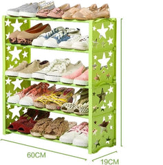 Simple Star Shoe Rack, Multi-layer Star Brief Shoe Shelf,  Removable Assembly Shoe Cabinet for Home, Dustproof Shoe Cabinet For Home Entrance