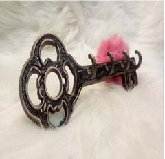 Cast Iron Key Design Keys Holder, Key Shaped Wall Mounted K Wall Mounted 4 Hooks Key Holder, Car Key Bike Key Holder Home Key Holder