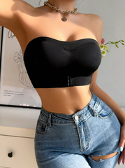 Shein Women'S Front Closure Push-Up Padded Bra, Black