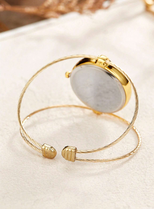 Shein - Round Pointer Quartz Watch