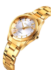 Shein - Water Resistant Round Pointer Quartz Watch