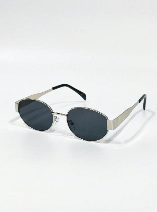 Shein - Vintage Oval Fashion Glasses Silver