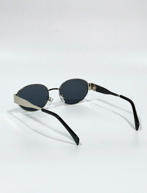 Shein - Vintage Oval Fashion Glasses Silver