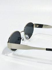 Shein - Vintage Oval Fashion Glasses Silver