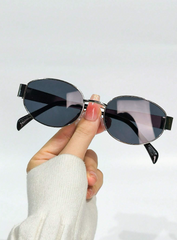 Shein - Vintage Oval Fashion Glasses Silver