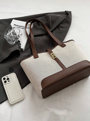 Shein - Casual Business Large Capacity Foldable Dual Strap Tote Bag
