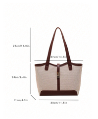 Shein - Casual Business Large Capacity Foldable Dual Strap Tote Bag
