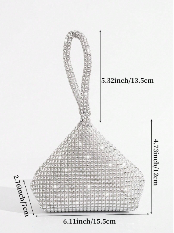 Shein - Glitter Bling, Sequin, Luxury, Shiny Mini Novelty Bag Rhinestone