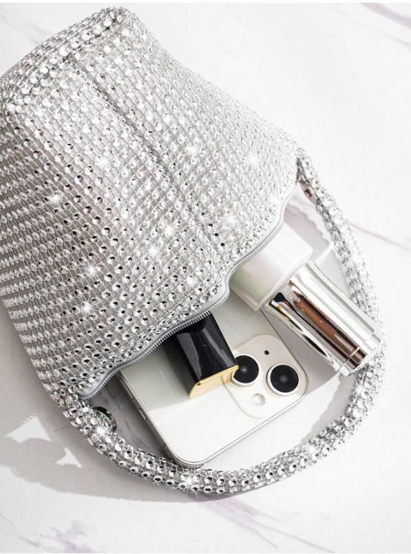 Shein - Glitter Bling, Sequin, Luxury, Shiny Mini Novelty Bag Rhinestone