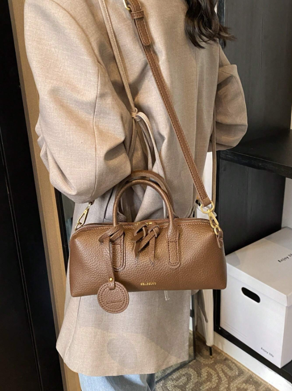 Shein - Elegant Versatile Lichee Embossed Retro Women Handbag