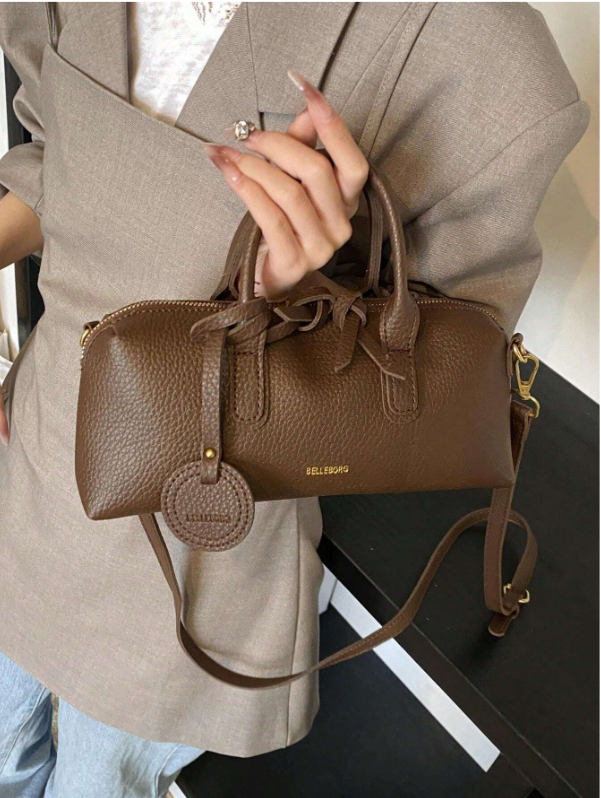 Shein - Elegant Versatile Lichee Embossed Retro Women Handbag