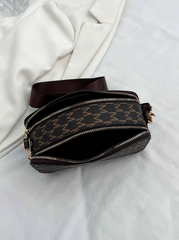 Shein - 1pc Fashion Classic Letter Printed Decorative Mini Square Camera Bag