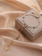 Shein - A Stylish And Versatile Titanium Steel Tree Of Life Hand Chain