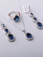 Shein - 4pcs Gemstone Decor Jewelry Set