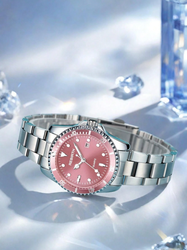 Shein - 1pc Women's Luxury Classic Simple & Versatile Quartz Watch With Calendar