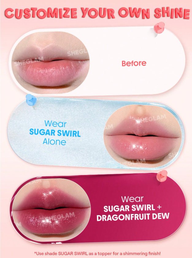 Shein - SHEGLAM Hydra Jelly Pocket Lip Jam- Guava Glow