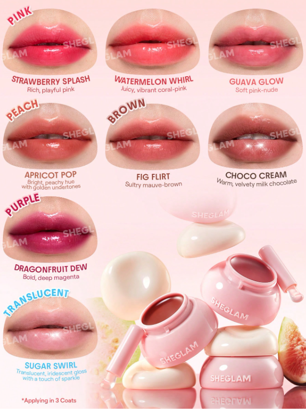 Shein - SHEGLAM Hydra Jelly Pocket Lip Jam- Guava Glow