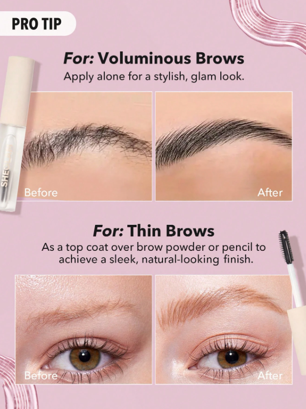 Shein - SHEGLAM Set Me Up Brow Gel Long Lasting Waterproof Clear Eyebrow Gel