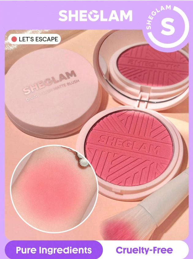 Shein - SHEGLAM Divine Flush Matte Blush Powder - Let's Escape