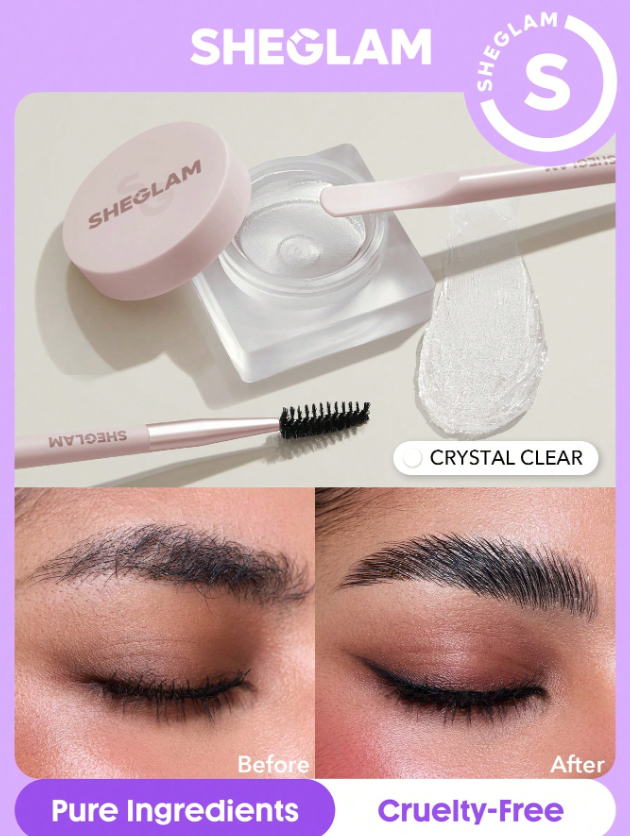 Shein - SHEGLAM Set Me Up Brow Hold-Crystal Clear Waterproof Eyebrow Gel