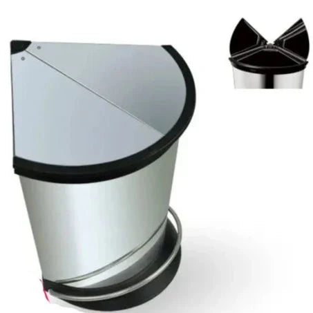 Triangle Trash Can, Butterfly Pedal Waste Bin, 12L Household Trash Solution, Stainless Steel Recycling Bins, Kitchen Bathroom Trash Collector