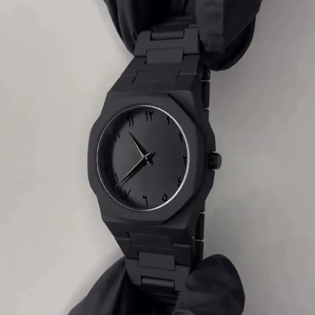 Black  And White Arabic Aura Watch