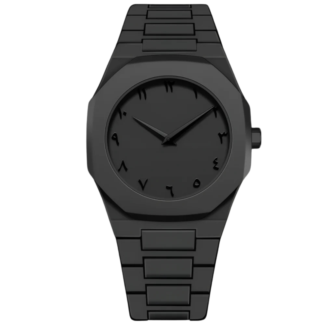 Black  And White Arabic Aura Watch