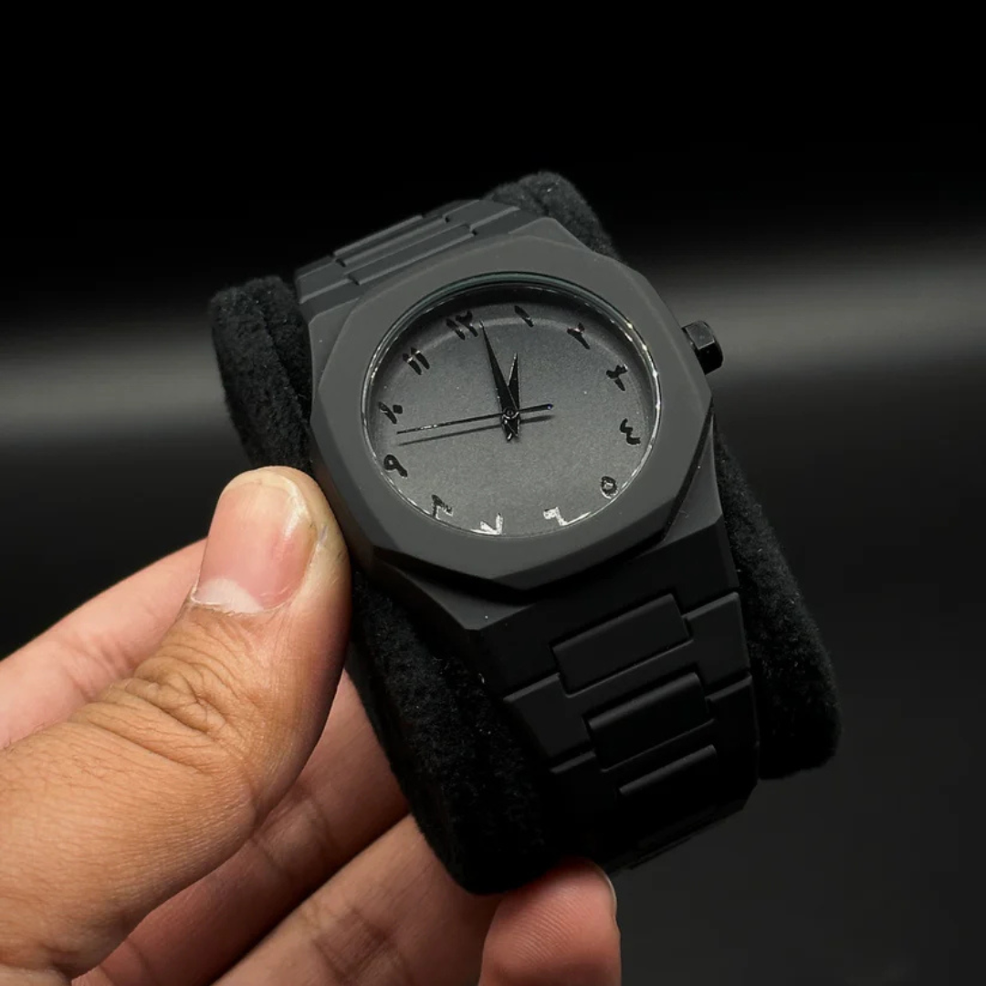 Black  And White Arabic Aura Watch