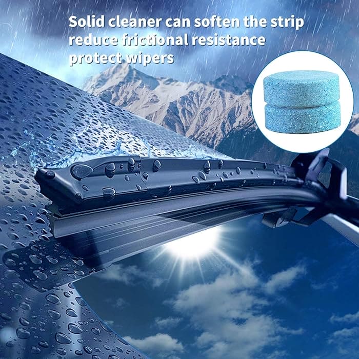 Set Of 12 Windshield Cleaning Tablet, Multifunctional Glass Cleaning Tabs, Home Toilet Cleaning Concentrated Tablets, Solid Effervescent Tablet, Auto Wiper Detergent Glass Cleaner, Multipurpose Washer Cleaner Tablet