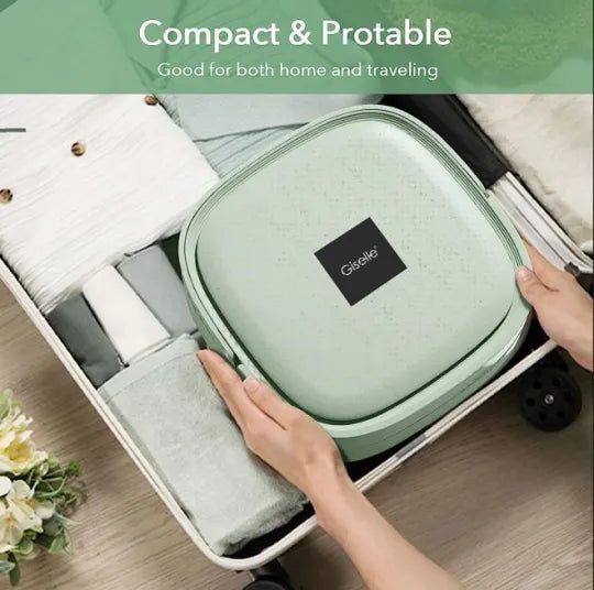 1.8L Portable Mini Foldable Washing Machine with Spinner, Ultrasonic Turbine Washing Machine, Portable Turbo Washer for Travel, Foldable Bucket Type Laundry Clothes Washer, Lightweight Collapsible Bucket Washing Machine