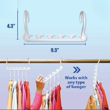 Pack Of 8 Wonder Hanger, Multifunctional Magic Hangers, Plastic Scarf Cabinet Storage Hangers For Clothes, Multi Port Clothing Rack, Clothes Closet Organizer