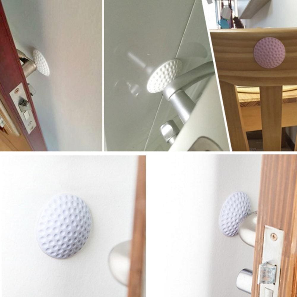 Set Of 6 Mute Wall Bumper, Wall Thickening Self Adhesive Wall Protector, Rubber Strong Gel Back Door Knob, Shockproof Crash Pad