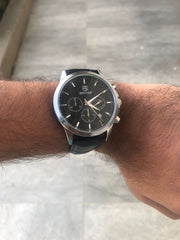 Benyar- Round Chronograph BY5160- Silver Black