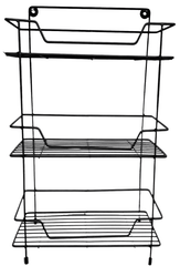 Narrow Metal Rack, Multipurpose Iron Metal Storage Shelf, 2 And 3 Layer Kitchen Bathroom Storage Organizer Rack, Multifunction Wall Rack, Caddy Basket Organizer