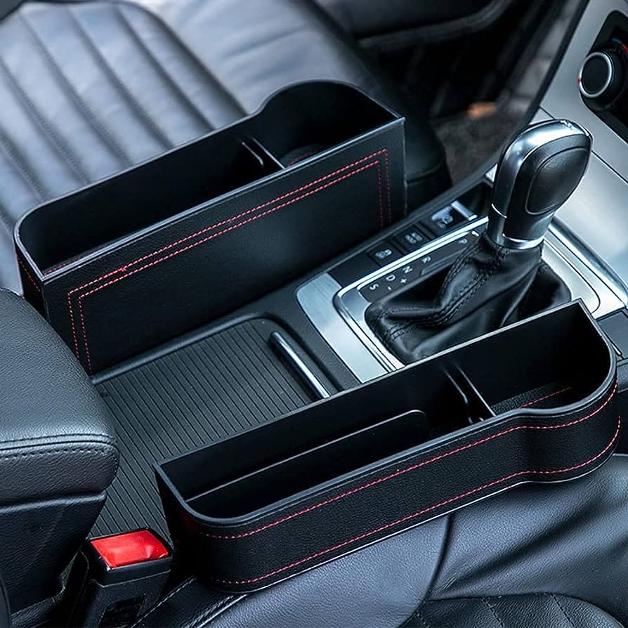 Set Of 2 Car Seat Storage Box, Car Slit Pocket, Left / Right Car Storage Box, Car Multifunctional Storage Box, Car Clearance Storage Box,  Car Pocket Organizer, Car Seat Organizer, Gap Filler Pocket
