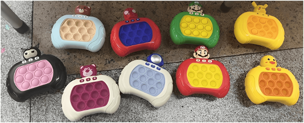 Console Pop Up Toy, Quick Push Game Machine, Light Bubble Puzzle Toy, Electronic Squeeze Poppet Sensory Push Pop Bubble Toy, Anti Pressure Whack A Mole Toy, Autism Sensory Toys for Boys Girls, Rapid Push Puzzle Game