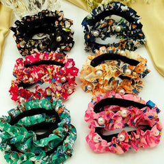 Pack of 6 Hair Scrunchies, Elastic Bands Ponytail Holder, Ties Rope Chiffon Headband,  Anti-Hair-Breakage Ponies Set for Girls, Women
